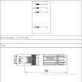 M8 male straight connector 4 pin